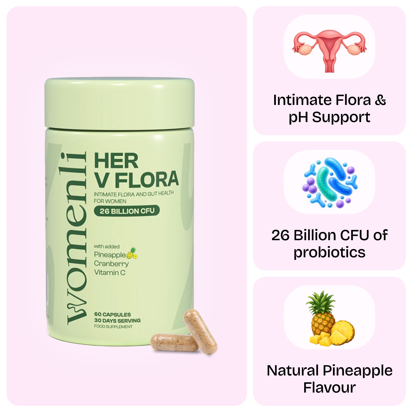 Her V Flora- Women's Pre & Probiotic for Intimate Health