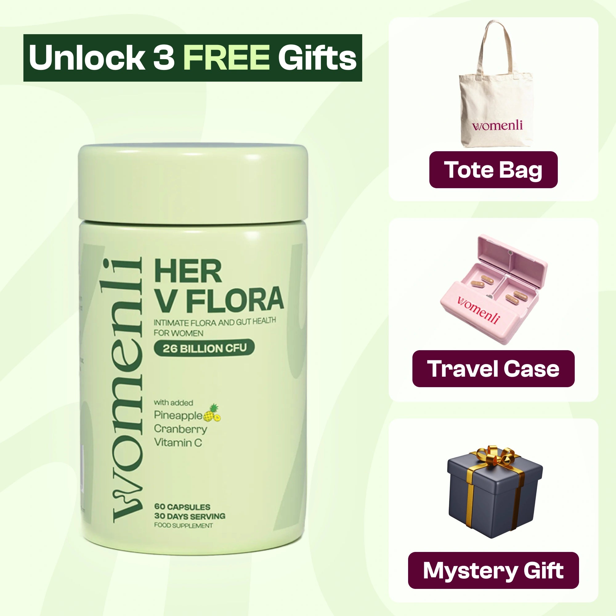 Her V Flora- Women's Pre & Probiotic for Intimate Health